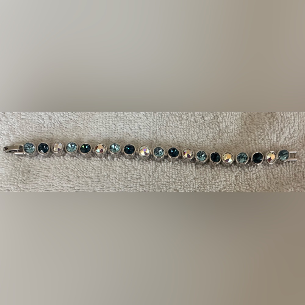 Touchstone by Swarovski tennis bracelet- blue multicolor- NWOB